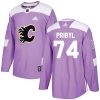 Pánské NHL Calgary Flames dresy Daniel Pribyl 74 Authentic Nachový Adidas Fights Cancer Practice
