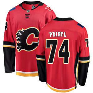 Pánské NHL Calgary Flames dresy Daniel Pribyl 74 Breakaway Červené Fanatics Branded Domácí