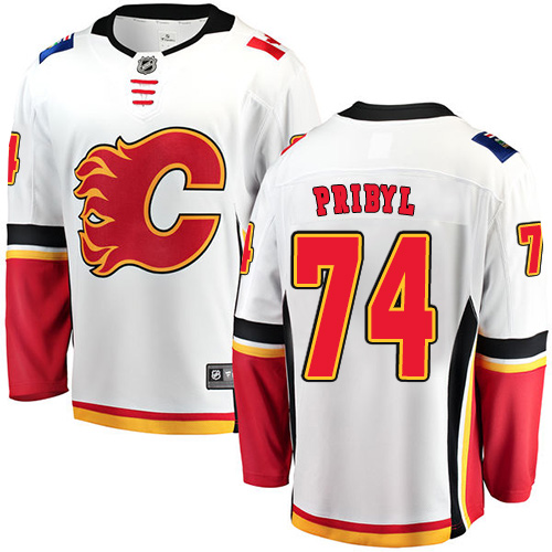 Pánské NHL Calgary Flames dresy Daniel Pribyl 74 Breakaway Bílý Fanatics Branded Venkovní