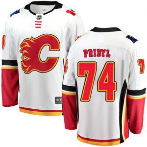 Dětské NHL Calgary Flames dresy Daniel Pribyl 74 Breakaway Bílý Fanatics Branded Venkovní