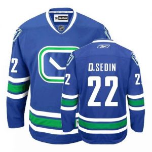 Pánské NHL Vancouver Canucks dresy 22 Daniel Sedin Authentic královská modrá Reebok New Alternativní