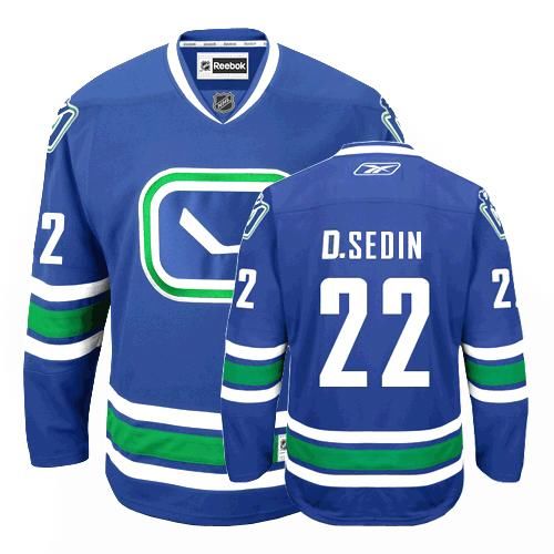 Dámské NHL Vancouver Canucks dresy 22 Daniel Sedin Authentic královská modrá Reebok New Alternativní