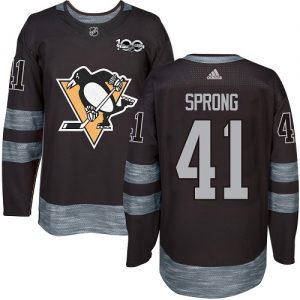 Pánské NHL Pittsburgh Penguins dresy 41 Daniel Sprong Authentic Černá Adidas 1917 2017 100th Anniversary