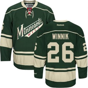Dámské NHL Minnesota Wild dresy 26 Daniel Winnik Authentic Zelená Reebok Alternativní hokejové dresy