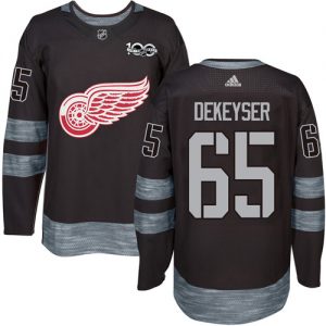Pánské NHL Detroit Red Wings dresy 65 Danny DeKeyser Authentic Černá Adidas 1917 2017 100th Anniversary