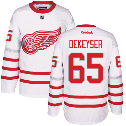 Pánské NHL Detroit Red Wings dresy 65 Danny DeKeyser Authentic Bílý Reebok 2017 Centennial Classic