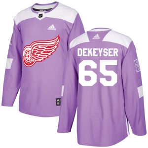 Dětské NHL Detroit Red Wings dresy 65 Danny DeKeyser Authentic Nachový Adidas Fights Cancer Practice