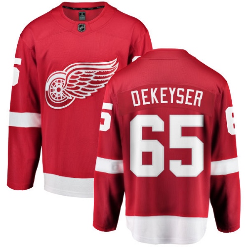 Pánské NHL Detroit Red Wings dresy 65 Danny DeKeyser Breakaway Červené Fanatics Branded Domácí