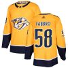 Pánské NHL Nashville Predators dresy 58 Dante Fabbro Authentic Zlato Adidas Domácí