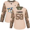 Dámské NHL Nashville Predators dresy 58 Dante Fabbro Authentic Camo Adidas Veterans Day Practice