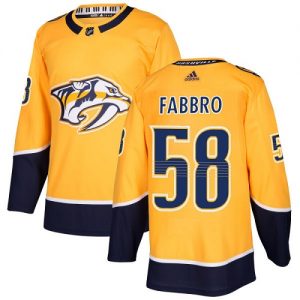 Dětské NHL Nashville Predators dresy 58 Dante Fabbro Authentic Zlato Adidas Domácí