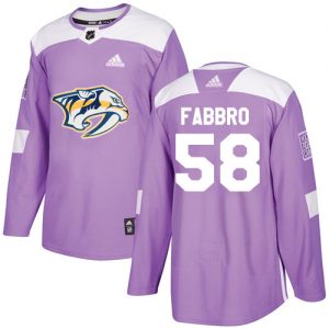 Dětské NHL Nashville Predators dresy 58 Dante Fabbro Authentic Nachový Adidas Fights Cancer Practice