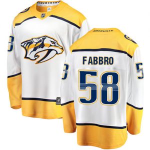 Pánské NHL Nashville Predators dresy 58 Dante Fabbro Breakaway Bílý Fanatics Branded Venkovní