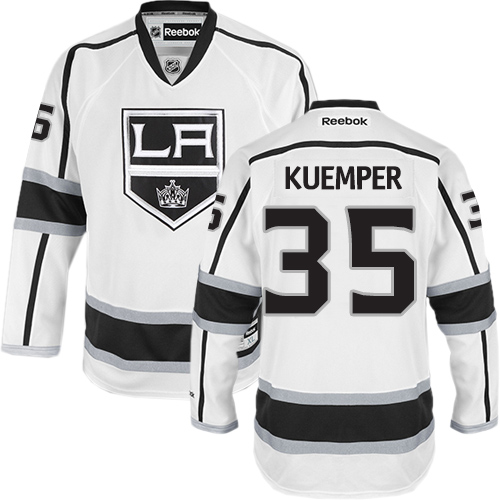 Pánské NHL Los Angeles Kings dresy 35 Darcy Kuemper Authentic Bílý Reebok Venkovní hokejové dresy