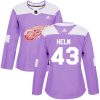 Dámské NHL Detroit Red Wings dresy 43 Darren Helm Authentic Nachový Adidas Fights Cancer Practice