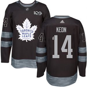 Pánské NHL Toronto Maple Leafs dresy 14 Dave Keon Authentic Černá Adidas 1917 2017 100th Anniversary