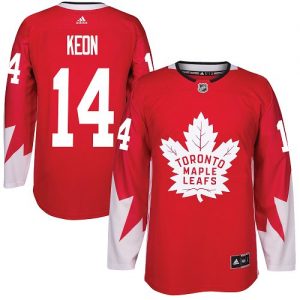 Pánské NHL Toronto Maple Leafs dresy 14 Dave Keon Authentic Červené Adidas Alternate