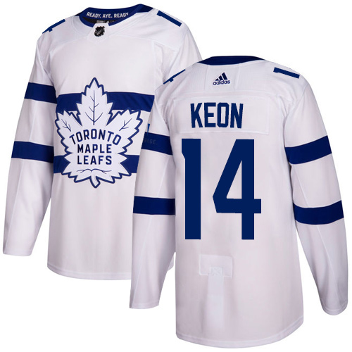 Pánské NHL Toronto Maple Leafs dresy 14 Dave Keon Authentic Bílý Adidas 2018 Stadium Series