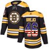 Pánské NHL Boston Bruins dresy David Krejci 46 Authentic Černá Adidas USA Flag Fashion
