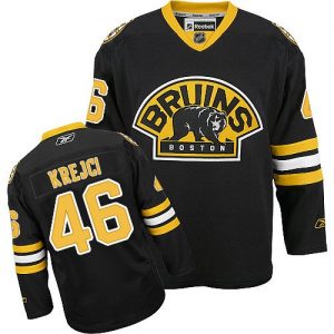 Pánské NHL Boston Bruins dresy David Krejci 46 Authentic Černá Reebok Alternativní hokejové dresy