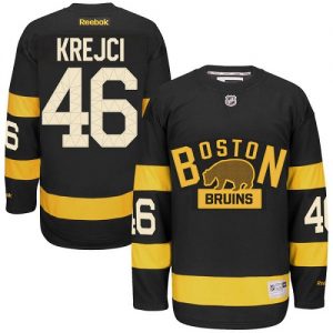 Pánské NHL Boston Bruins dresy David Krejci 46 Authentic Černá Reebok Winter Classic