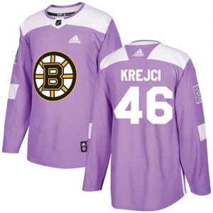 Pánské NHL Boston Bruins dresy David Krejci 46 Authentic Nachový Adidas Fights Cancer Practice