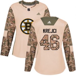 Dámské NHL Boston Bruins dresy David Krejci 46 Authentic Camo Adidas Veterans Day Practice