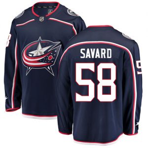 Pánské NHL Columbus Blue Jackets dresy 58 David Savard Breakaway Námořnická modrá Fanatics Branded Domácí
