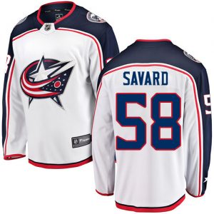 Pánské NHL Columbus Blue Jackets dresy 58 David Savard Breakaway Bílý Fanatics Branded Venkovní