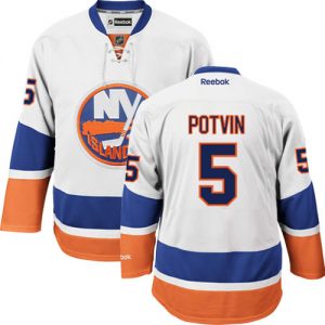 Dámské NHL New York Islanders dresy 5 Denis Potvin Authentic Bílý Reebok Venkovní hokejové dresy