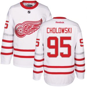 Pánské NHL Detroit Red Wings dresy 95 Dennis Cholowski Authentic Bílý Reebok 2017 Centennial Classic