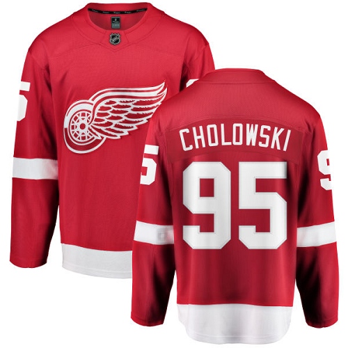 Pánské NHL Detroit Red Wings dresy 95 Dennis Cholowski Breakaway Červené Fanatics Branded Domácí