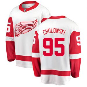 Dětské NHL Detroit Red Wings dresy 95 Dennis Cholowski Breakaway Bílý Fanatics Branded Venkovní