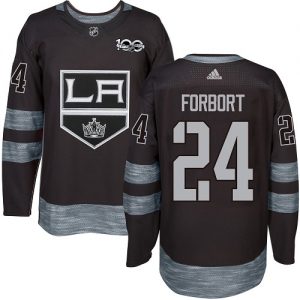 Pánské NHL Los Angeles Kings dresy 24 Derek Forbort Authentic Černá Adidas 1917 2017 100th Anniversary