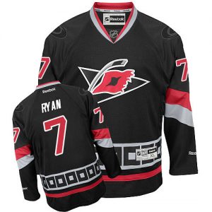 Dámské NHL Carolina Hurricanes dresy 7 Derek Ryan Authentic Černá Reebok Alternativní hokejové dresy