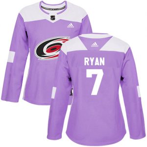 Dámské NHL Carolina Hurricanes dresy 7 Derek Ryan Authentic Nachový Adidas Fights Cancer Practice