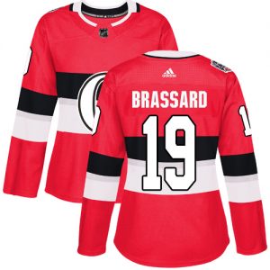 Dámské NHL Ottawa Senators dresy 19 Derick Brassard Authentic Červené Adidas 2017 100 Classic