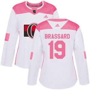 Dámské NHL Ottawa Senators dresy 19 Derick Brassard Authentic Bílý Růžový Adidas Fashion