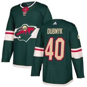 Pánské NHL Minnesota Wild dresy 40 Devan Dubnyk Authentic Zelená Adidas Domácí