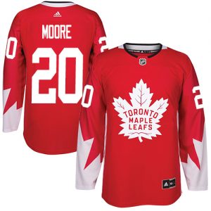 Pánské NHL Toronto Maple Leafs dresy 20 Dominic Moore Authentic Červené Adidas Alternate