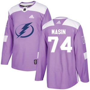 Pánské NHL Tampa Bay Lightning dresy 74 Dominik Masin Authentic Nachový Adidas Fights Cancer Practice