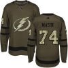 Dětské NHL Tampa Bay Lightning dresy 74 Dominik Masin Authentic Zelená Adidas Salute to Service