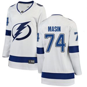 Dámské NHL Tampa Bay Lightning dresy 74 Dominik Masin Breakaway Bílý Fanatics Branded Venkovní