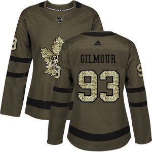 Dámské NHL Toronto Maple Leafs dresy 93 Doug Gilmour Authentic Zelená Adidas Salute to Service