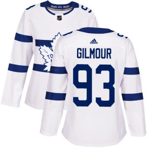 Dámské NHL Toronto Maple Leafs dresy 93 Doug Gilmour Authentic Bílý Adidas 2018 Stadium Series