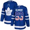 Dětské NHL Toronto Maple Leafs dresy 93 Doug Gilmour Authentic královská modrá Adidas USA Flag Fashion