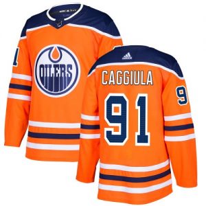 Pánské NHL Edmonton Oilers dresy 91 Drake Caggiula Authentic Oranžový Adidas Domácí