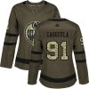 Dámské NHL Edmonton Oilers dresy 91 Drake Caggiula Authentic Zelená Adidas Salute to Service