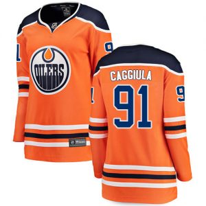 Dámské NHL Edmonton Oilers dresy 91 Drake Caggiula Breakaway Oranžový Fanatics Branded Domácí