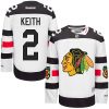 Pánské NHL Chicago Blackhawks dresy 2 Duncan Keith Authentic Bílý Reebok 2016 Stadium Series